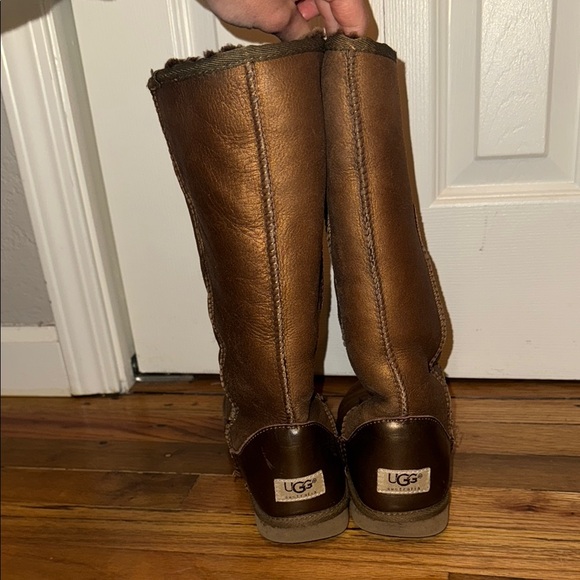 Rustic copper Retro Ugg Boots size 7.5 Leather Tall Boots - Picture 2 of 7